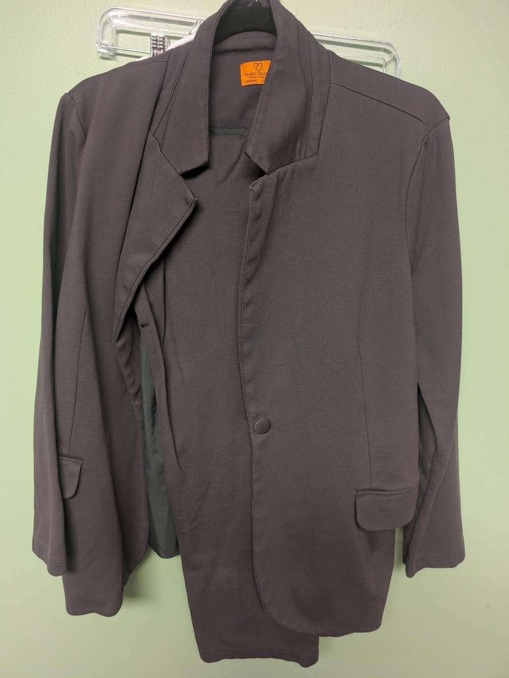Women's Charcoal Lightweight Blazer Pantsuit - Unbranded